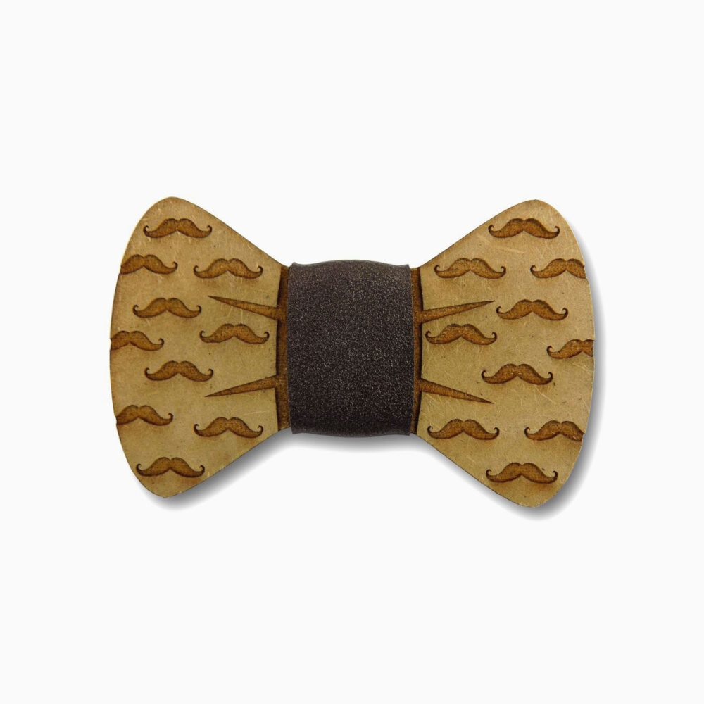gravata para cachorro em mdf moustache