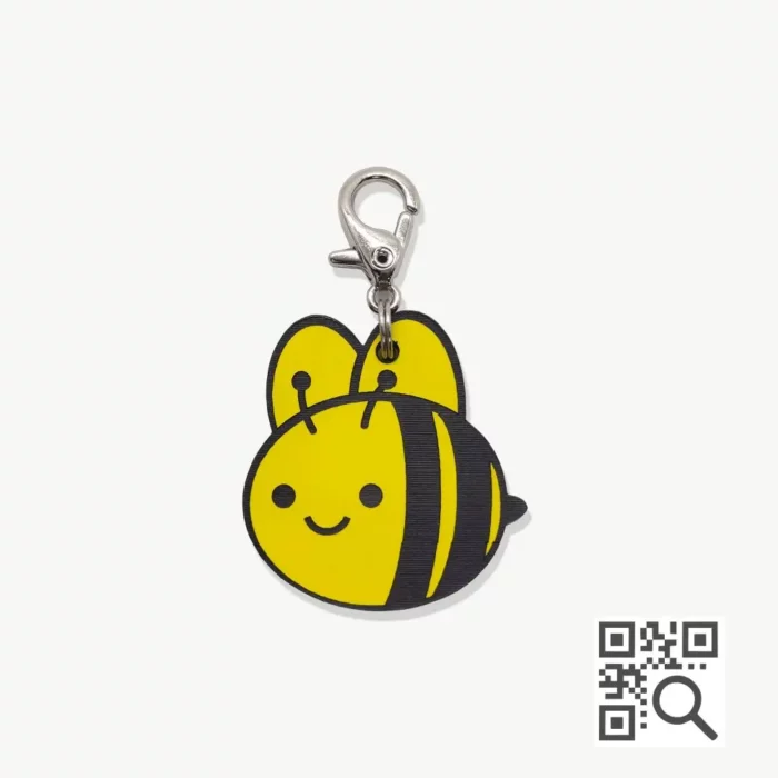 tag de identificação pet com qr code - modelo abelhinha - marca dog vibe