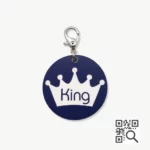 tag de identificação pet com qr code - modelo king - marca dog vibe