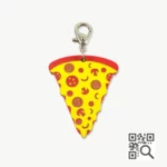 tag de identificação pet com qr code - modelo pizza - marca dog vibe