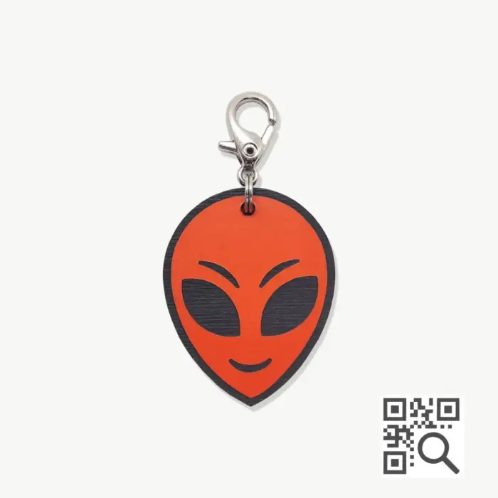 Tag de Identificação com QR Code Alienígena (E.T.) - Petscan - Imagem 1