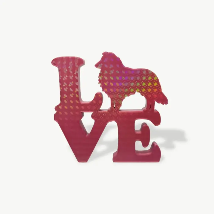 Enfeite 3D Love Shetland - Imagem 1